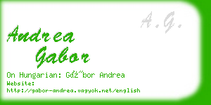 andrea gabor business card